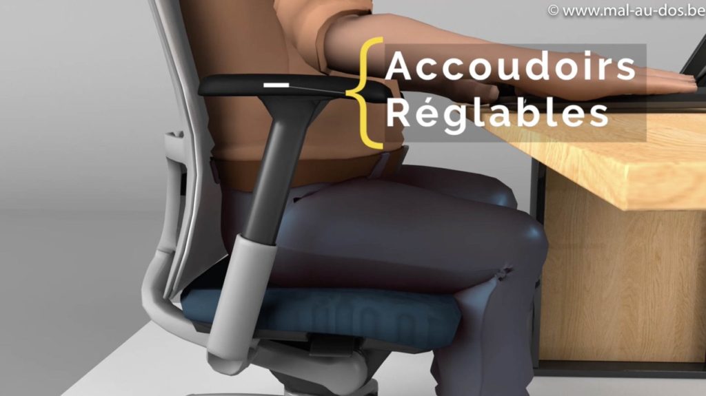 adjustable armrests help sit more comfortably with herniated disc & sciatica