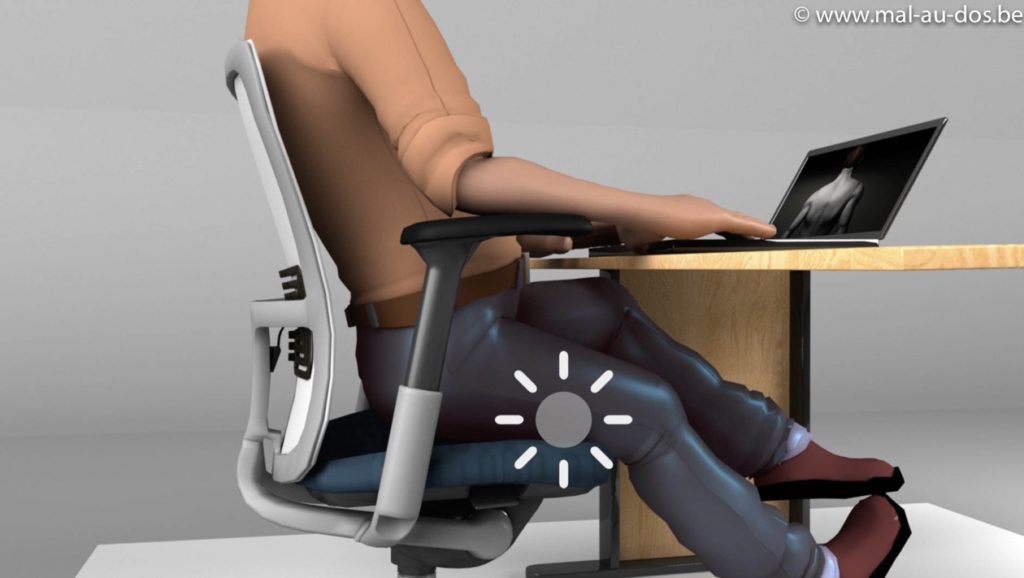 When using a footrest, the muscles at the back of the thighs provide more support to the body weight & it makes a lot of difference when sitting with a herniated disc