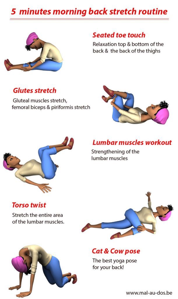 Pinterest 5 minutes morning back stretch routine