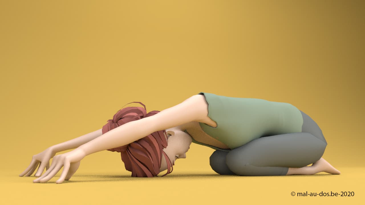 Position Yoga pour douleurs lombaires: la posture de la pince