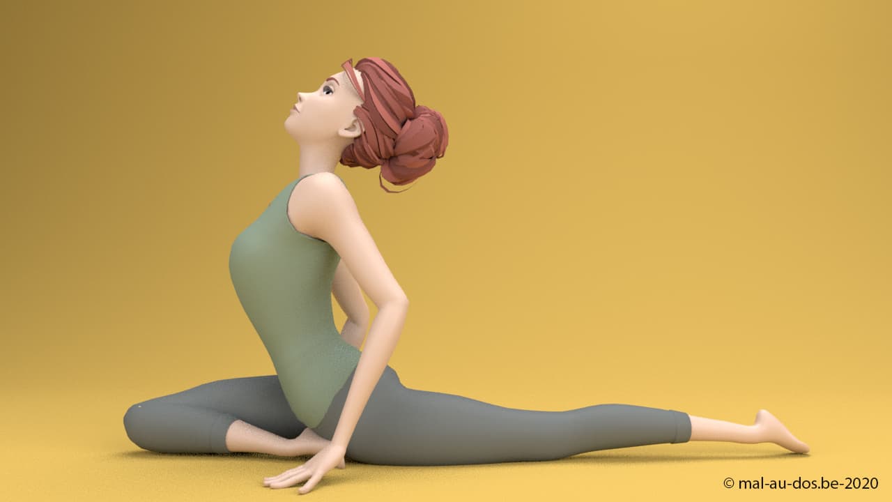 Position Yoga pour le dos: posture du pigeon